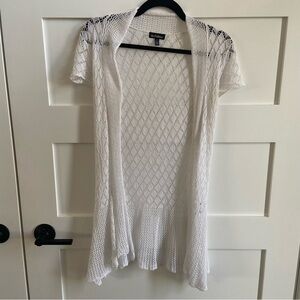 90s Y2K Le Chateau White Open Knit Cardigan